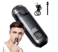 Épilateur Nasal - Appareil Oreille et Nez pour Hommes - Tondeuse Sans Fil avec Affichage Numérique, Kit de Toilettage Visage Sourcils Étanche