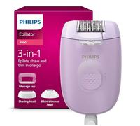 Épilateur - Philips - Série 4000 - Épilation, Rasage Et Tondeuse - Filaire - Led