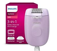 Épilateur - Philips - Série 4000 - Épilation, Rasage Et Tondeuse - Filaire - Led
