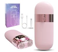Épilateur pour Femme, Épilateur Rechargeable avec Double Tête de Rasoir, Mini Épilateur Électrique sans Fil pour le Corps, le Visage, les Zones du Bikini, les Aisselles, la Lèvre Supérieure