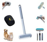 Épilateur pour poils d'animaux avec manche long multifonction, 3 en 1, pour enlever les poils de chien, brosse à vêtements, poils d'animaux, brosse à poils de chat, brosse à peluches (courte)