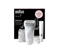 Braun épilateur Silk-épil 7 – tête de rasoir, sabot tondeuse & mini-rasoir corps – blanc/argent G
