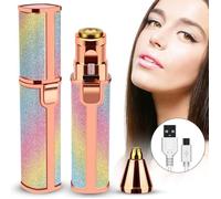 Épilateur Sourcil - APERIL - Rasoir Sourcil Femme - Rechargeable - LED Intégrée - 2 Têtes de Coupe