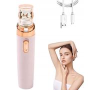 Épilateur Visage - Épilation Indolore et précise des poils du visage, de la moustache et des sourcils | Compact, sans danger pour les peaux sensibles, rechargeable avec USB, rose