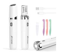 Epilateur Visage Femme, 2 en 1 Epilateur Electrique Lumière LED Intégrée, Rechargeable, Indolore, Rasoir Femme pour L'épilation Des Racines Du Visage, Menton Et Lèvre Supérieure(Blanc)