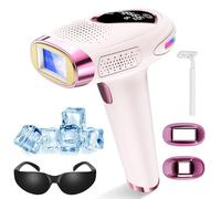 Épilateurs à Lumière Pulsée avec Fonction de Refroidissement, 6.8cm² Grand Calibre Épilateur Lumière Pulsée, 9 Niveaux D'énergie et 3 Fonctions HR/SC/RA, IPL Epilateur Laser pour Femme/Homme/Corps