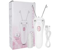 Épilation au Fil, épilateur électrique pour le Visage, beauté du Corps, Machine D'épilation au Fil pour le Visage, Fil en Coton, épilation du Visage avec Lumière LED pour le (rose)