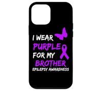 Epilepsy Awareness I Wear Purple for My Brother Ribbon Coque pour iPhone 12 Mini