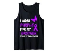 Epilepsy Awareness I Wear Purple for My Brother Ribbon Débardeur