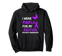Epilepsy Awareness I Wear Purple for My Brother Ribbon Sweat à Capuche
