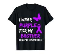 Epilepsy Awareness I Wear Purple for My Brother Ribbon T-Shirt