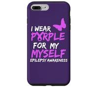Epilepsy Awareness I Wear Purple for Myself Butterfly Ribbon Coque pour iPhone 7 Plus/8 Plus