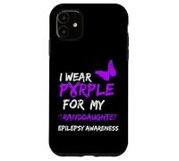 Epilepsy I Wear Purple for My Granddaughter Ribbon Coque pour iPhone 11