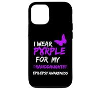 Epilepsy I Wear Purple for My Granddaughter Ribbon Coque pour iPhone 12/12 Pro