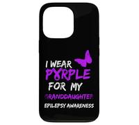 Epilepsy I Wear Purple for My Granddaughter Ribbon Coque pour iPhone 13 Pro