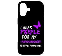 Epilepsy I Wear Purple for My Granddaughter Ribbon Coque pour iPhone 17