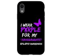 Epilepsy I Wear Purple for My Granddaughter Ribbon Coque pour iPhone XR
