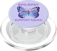 Epilepsy Support Squad Papillon Ruban Violet Crise cérébrale PopSockets PopGrip pour MagSafe