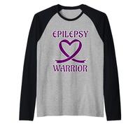 Epilepsy Warrior Purple Heart Ribbon Awareness Manche Raglan