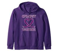 Epilepsy Warrior Purple Heart Ribbon Awareness Sweat à Capuche