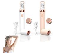 EpilSmooth Epilateur Electrique, USB Rechargeable Avec Lumière LED Intégrée, épilateur Facial Portable 7 en 1 indolore, et Doux pour, le Corps - Solution D'épilation Rapide et Sûre (Blanc/Rose)