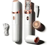 EpilSmooth Epilateur Electrique, USB Rechargeable Avec Lumière LED Intégrée, épilateur Facial Portable 7 en 1 indolore, et Doux pour, le Corps - Solution D'épilation Rapide et Sûre (Blanc)