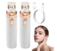Epilsmooth épilateur Visage, Epilsmooth Pro Epilateur Visage Femme Rechargeable, Gentle and Effective LED Light USB Rechargeable for Bikini Underarm Leg Arm Body Face (White 2PCS)