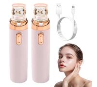 Epilsmooth épilateur Visage, Epilsmooth Pro Epilateur Visage Femme Rechargeable, Gentle and Effective LED Light USB Rechargeable for Bikini Underarm Leg Arm Body Face (Pink 2PCS)