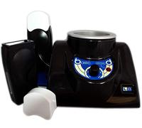 EpilWax - Grande Cuve Chauffe Cire pour Pot 800 ml Épilation Professionnelle + 2 X Chauffe Cire Compatible avec Cire Roll-On 100 ml - Facile à Utiliser et Ergonomique - Noir