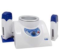 EpilWax - Grande Cuve Chauffe Cire pour Pot 800 ml Épilation Professionnelle + 2 X Chauffe Cire Compatible avec Cire Roll-On 100 ml - Facile à Utiliser et Ergonomique - Blanc