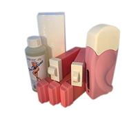 EpilWax Kit Chauffe Cire Épilation Professionnelle avec 3 x Recharges Roll on Corps à la Rose, 1 x Roll on Maillot, 1 x Roll on Visage, 100 x Bandes d'Épilation et Huile après Épilation - Gamme Solo