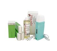 EpilWax - Kit Chauffe Cire Épilation Professionnelle avec 4 x Recharges Roll on Cire à l’Aloé Vera, 100 x Bandes d'Épilation et Huile après Épilation - Gamme Royal