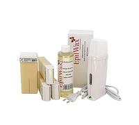 EpilWax - Kit Chauffe Cire Épilation Professionnelle avec 4 x Recharges Roll on Cire à la Vanille, 100 x Bandes d'Épilation et Huile après Épilation - Gamme Royal