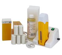 EpilWax - Kit Chauffe Cire Modulaire avec Support - Épilation Professionnelle avec 6 x Recharges Roll on Cire au Miel, 100 x Bandes d'Épilation et Huile après Épilation - Gamme Modulaire