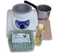 EPILWAX - Kit Epilation Complet à la Cire Chaude Pelable en Perles - Azulène - 1kg - Cuve 800 ml - 1 Unité