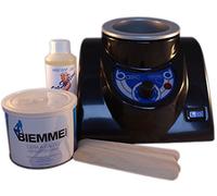 EpilWax - Kit epilation complet à la cire chaude pelable en Pot de 400 ml Sans Bandes - epilateur chauffe cire epilation professionnelle grande Cuve Black d’une capacité : 400 ml pour cire epilation professionnelle - livré avec 1 Huile après epilation, 1 Pot de 400 ml de cire Pelable Sans Bandes, 10 Spatule pour corps