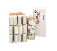 EpilWax - Lot de 12 x Roll On Cire Epilation à l'Argan + 100 x Bandes d'Épilation + Huile après Épilation - Jambes, Aisselles, Corps - Facile à étaler et à Retirer