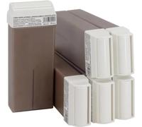 EpilWax - Roll On Cire Epilation au Chocolat - Jambes, Aisselles, Corps - Facile à étaler et à Retirer - Lot de 6 Recharges/Cartouches - 100 ml