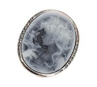Épingle à bijoux sophistiquée en alliage de strass, œuvre d'art du visage féminine, parfaite pour embellir n'importe quelle tenue Broche élégante silhouette féminine, Einheitsgröße, comme décrit