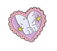 Épingle à bijoux sur le thème des animaux avec cœur et chats - Revêtement antirouille - Accessoires de mode - Cadeau tendance - Broche chat pour filles, taille unique, Comme décrit