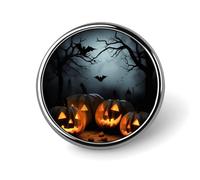 Épingle à bouton Halloween avec citrouilles, badge rond exquis, cadeau amusant pour couples, amis, accessoires de vêtements, 3 styles