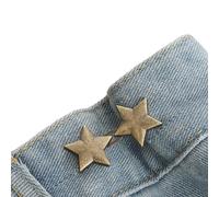 Épingle à boutons de taille sans couture en forme d'étoile pour jean - Boucle réglable - Épingle à pantalon - Épingles à jean réglables