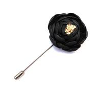 Epingle à chapeau et étoles - broche fibule fleur noir - RC005107