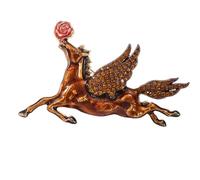 Épingle à cheval du zodiaque symbolique en métal robuste accessoire pour toute l'année, style festif, accessoire tendance, taille unique, Comme décrit