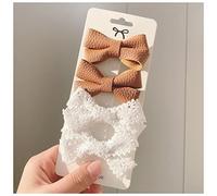 Épingle À Cheveux 4pcs / set mignon coton léopard imprimé bowknot pinces de cheveux for femmes barrettes coffty coiffins coiffes de chapeaux de coiffure accessoires de cheveux Épingle À Cheveux Mariag