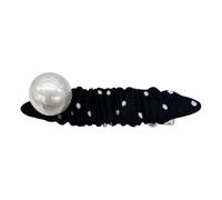 Épingle à cheveux à pois élégante avec tissu froissé et perles tissu pliable tendance Robert Pin