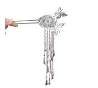 Épingle À Cheveux À Pompon Bâtonnets à cheveux en forme de U, fourchettes, épingles et pinces métal argenté, bijoux pendentifs rétro chinois for femmes filles, coiffes for robes Hanfu