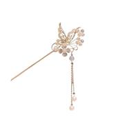 Épingle À Cheveux À Pompon Pince à cheveux élégante de style chinois, chignon pompon, épingle motif floral traditionnel, bijoux coiffure for femmes(COLOR 2)