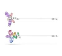 Epingle à cheveux Ariana Grande x Swarovski, Tailles variées, Libellule, fleur, Multicolore, Métal rhodié OS