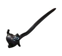 Épingle à cheveux chat en bois - Stick, clip à cheveux de mariée | Bijou de cheveux fait à la main de style rétro pour femme, décoratif pour cérémonie, coiffure traditionnelle pour